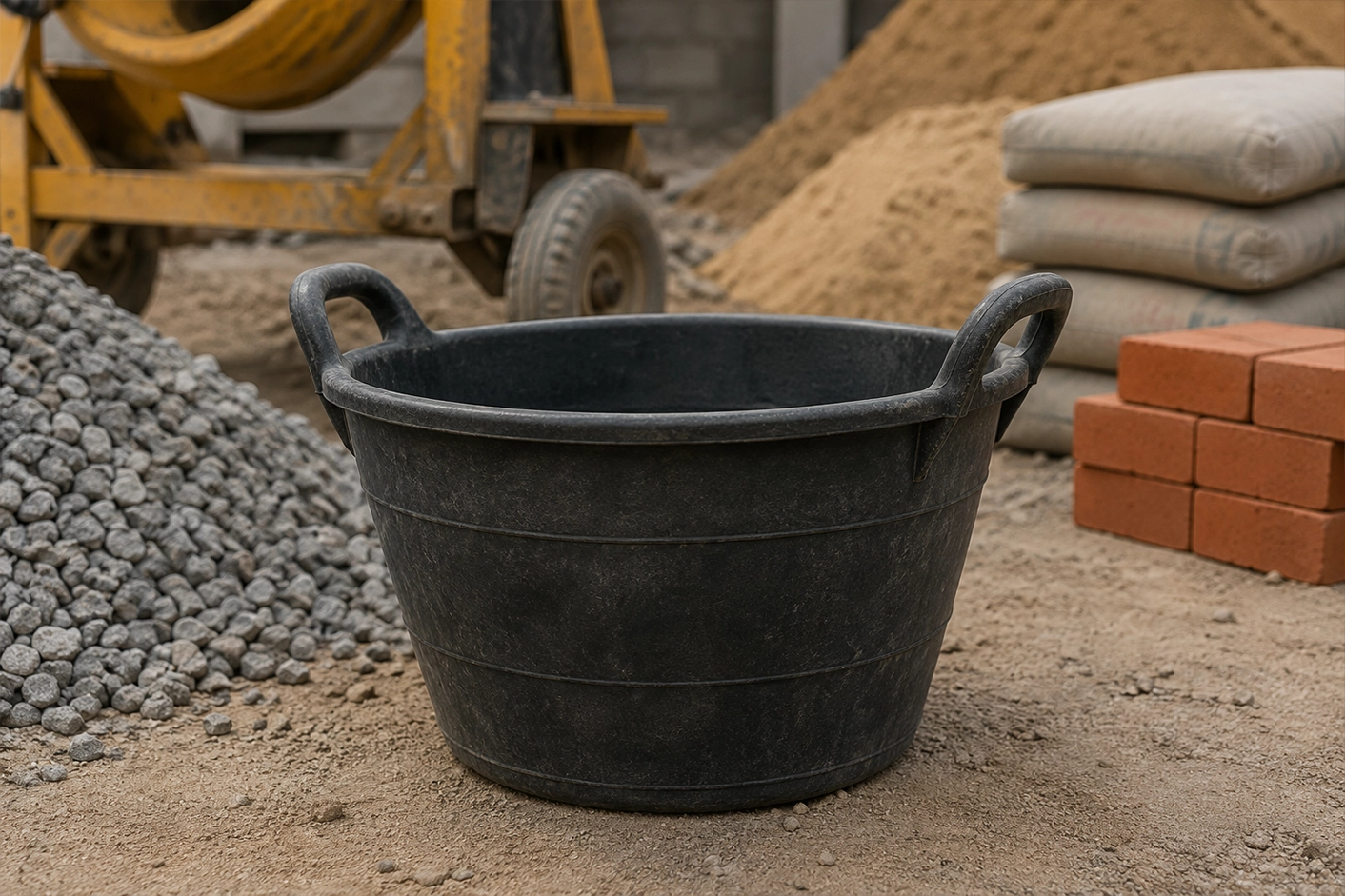 Construction Rubber Bucket
